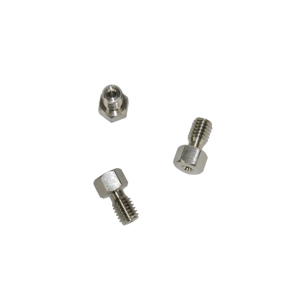 25 втулок для 1/16", короткий, без феррул, под ключ 1/4", UNF 10-32, нержавеющая сталь