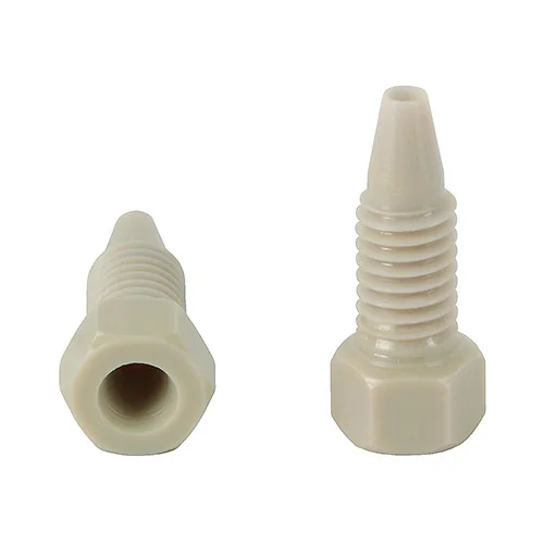 1 втулка для 1/16", PEEK, короткий, с встроенный уплотнительный конус, UNF 10-32, с шестигранной головкой