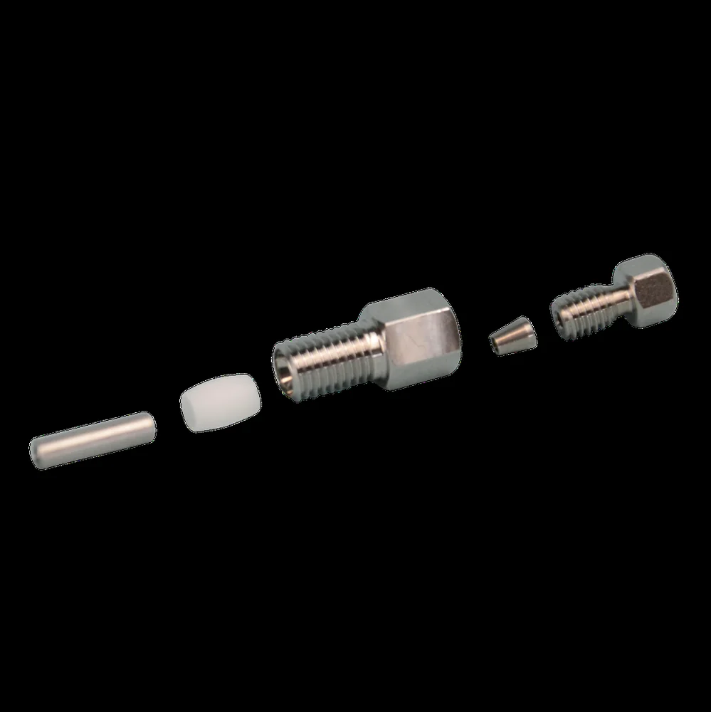 Переходник 1/8" на 1/16", наружная резьба резьба 1/8" (UNF 1/4-28), внутренняя резьба резьба 1/16" (UNF 10-32), 1 pc., нержавеющая сталь