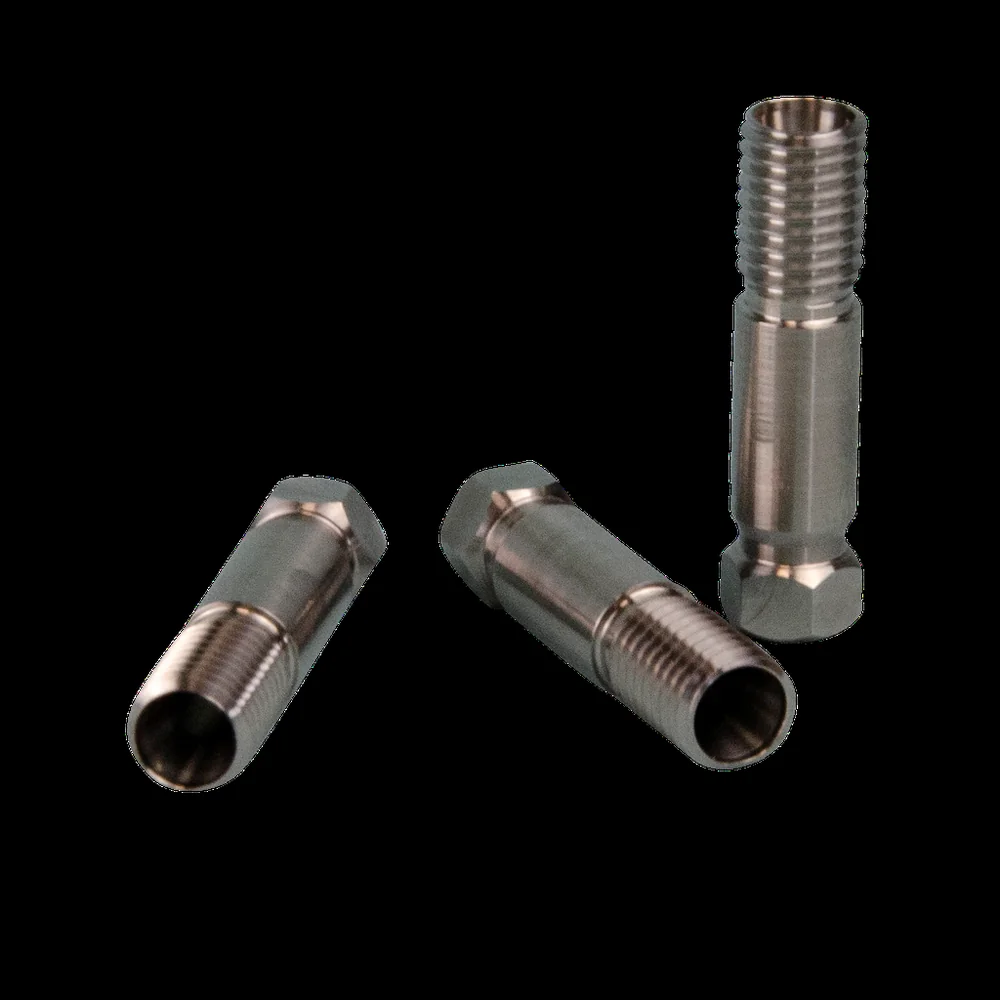 DYNASEAL система соединений для 1/8" UNF 1/4-28, 1 длинный втулка, нерж. сталь, без феррул, с шестигранной головкой