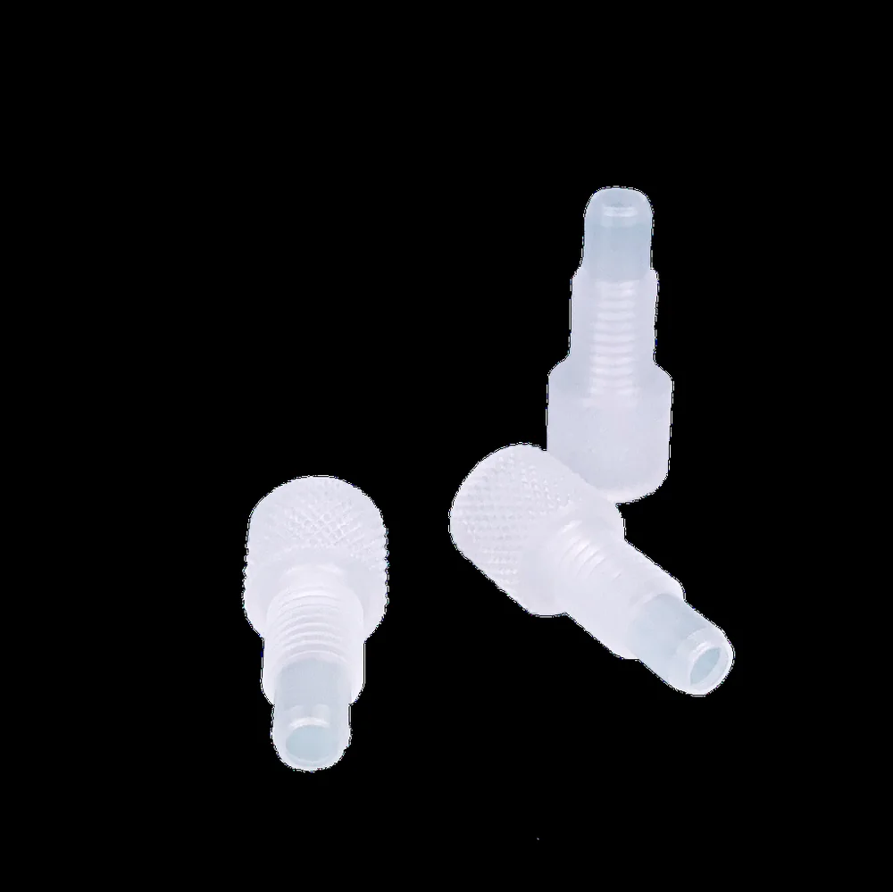 1 втулка для 1/8" UNF 1/4-28 PCTFE, с встроенный уплотнительный кольцо, рифлёный