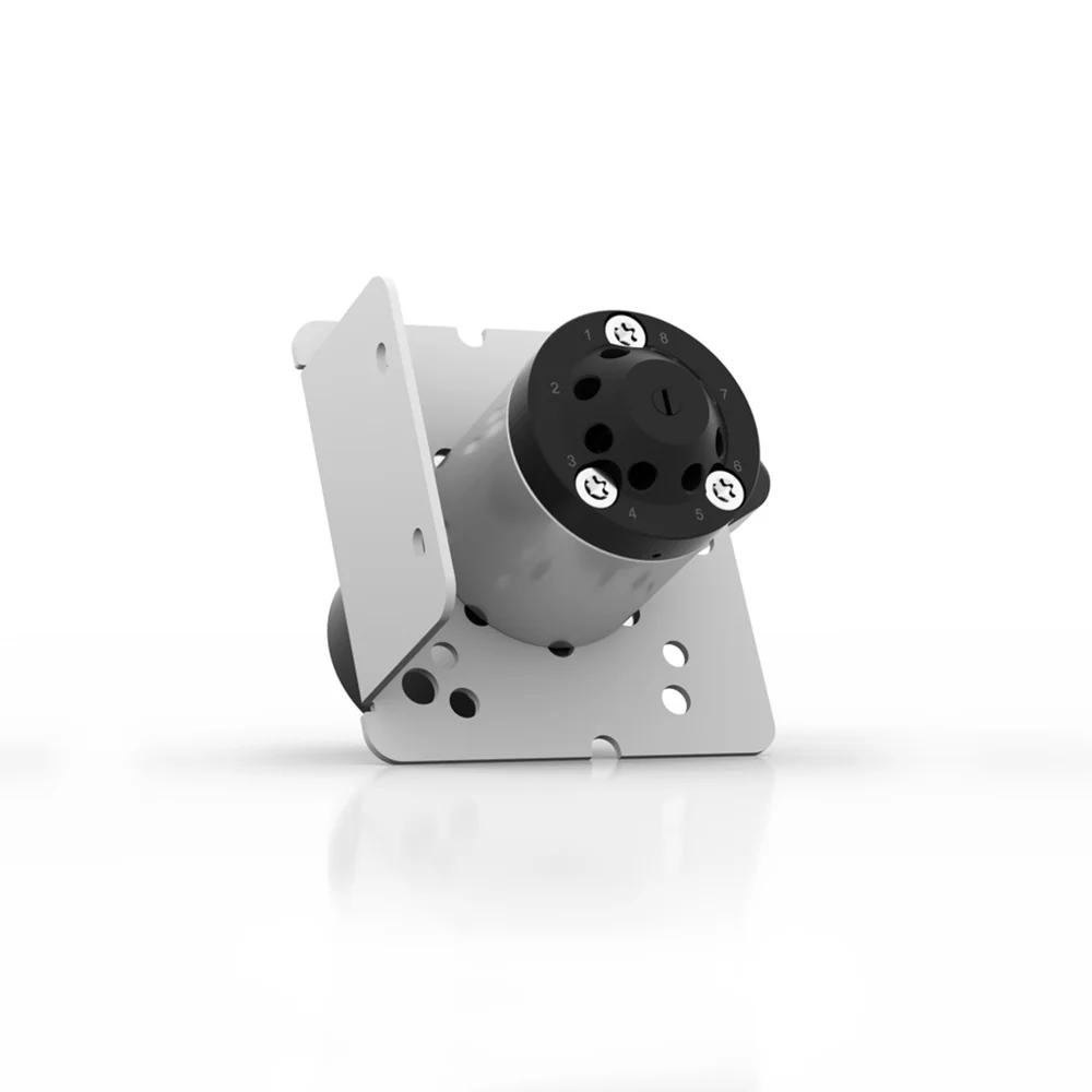 Клапан AZURA® V 4.1, ручной 8Port 2Pos, 1200 бар, 1/16" 10-32 UNF, диаметр канала 0,3 мм, SST-DLC/Vespel