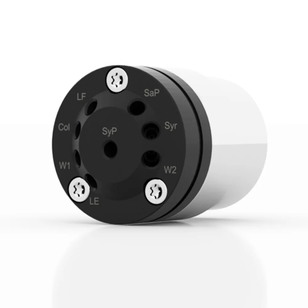 Мультиинжекционный клапан AZURA® V 4.1, без привода, 500 бар, 1/16" 10-32 UNF, 0,75 мм канал, SSt-DLC/PEEK
